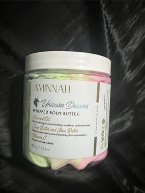Aminnah Unicorn Dreams Whipped Body Butter - Pastel Pink & Green